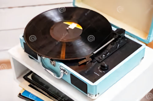 plattenspieler mit schallplatten